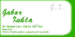 gabor kukla business card